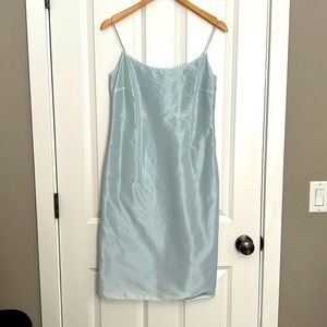 Ice blue Donna Karan Signature silk dress